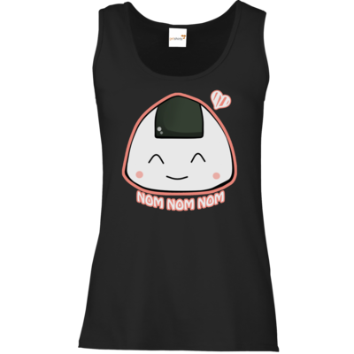 Motiv: Tank Top Damen Classic - NOM NOM NOM rosa - bestimme auf Wunsch Details wie Produkt, Grösse, Farbe und Position selbst ! Motiv: Tank Top Damen Classic - NOM NOM NOM rosa
