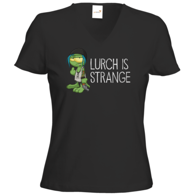 Motiv: T-Shirt Damen V-Neck Classic - Lurch is Strange Chloe - bestimme auf Wunsch Details wie Produkt, Grösse, Farbe und Position selbst ! Motiv: T-Shirt Damen V-Neck Classic - Lurch is Strange Chloe