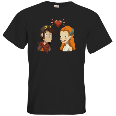 Motiv: T-Shirt Premium FAIR WEAR - Deponia - Pixel Liebe - bestimme auf Wunsch Details wie Produkt, Grösse, Farbe und Position selbst ! Motiv: T-Shirt Premium FAIR WEAR - Deponia - Pixel Liebe