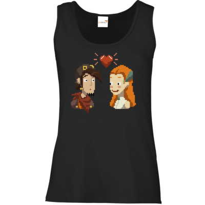 Motiv: Tank Top Damen Classic - Deponia - Pixel Liebe - bestimme auf Wunsch Details wie Produkt, Grösse, Farbe und Position selbst ! Motiv: Tank Top Damen Classic - Deponia - Pixel Liebe