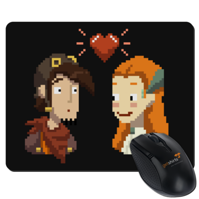 Motiv: Mousepad Textil - Deponia - Pixel Liebe - bestimme auf Wunsch Details wie Produkt, Grösse, Farbe und Position selbst ! Motiv: Mousepad Textil - Deponia - Pixel Liebe