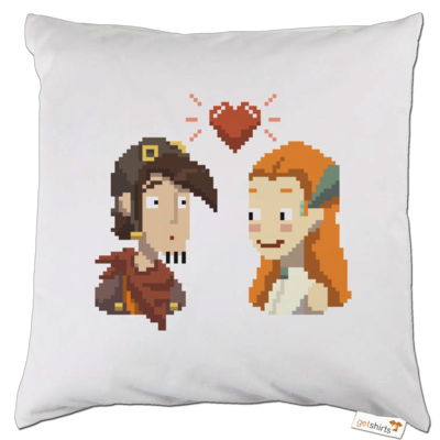 Motiv: Kissen - Deponia - Pixel Liebe - bestimme auf Wunsch Details wie Produkt, Grösse, Farbe und Position selbst ! Motiv: Kissen - Deponia - Pixel Liebe