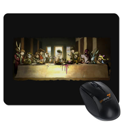 Motiv: Mousepad Textil - Hommage - Abendmahl - bestimme auf Wunsch Details wie Produkt, Grösse, Farbe und Position selbst ! Motiv: Mousepad Textil - Hommage - Abendmahl