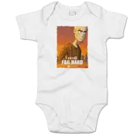 Motiv: Baby Body Organic - Hommage - Fail Hard - bestimme auf Wunsch Details wie Produkt, Grösse, Farbe und Position selbst ! Motiv: Baby Body Organic - Hommage - Fail Hard