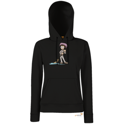 Motiv: Hoodie Damen Classic - Edna bricht aus - Droggelbecher - bestimme auf Wunsch Details wie Produkt, Grösse, Farbe und Position selbst ! Motiv: Hoodie Damen Classic - Edna bricht aus - Droggelbecher