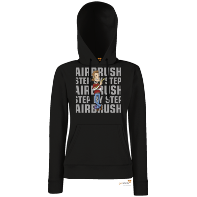 Motiv: Hoodie Damen Classic - Airhard Step BY Step - bestimme auf Wunsch Details wie Produkt, Grösse, Farbe und Position selbst ! Motiv: Hoodie Damen Classic - Airhard Step BY Step