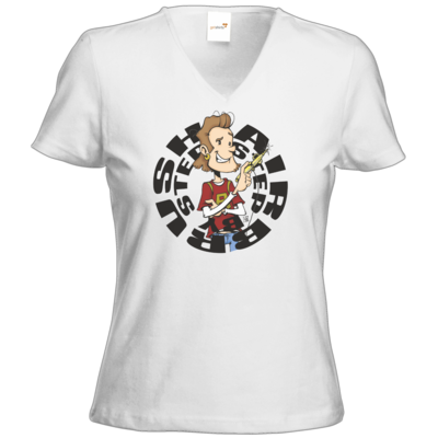 Motiv: T-Shirt Damen V-Neck Classic - Airhard Step BY Step Logo - bestimme auf Wunsch Details wie Produkt, Grösse, Farbe und Position selbst ! Motiv: T-Shirt Damen V-Neck Classic - Airhard Step BY Step Logo