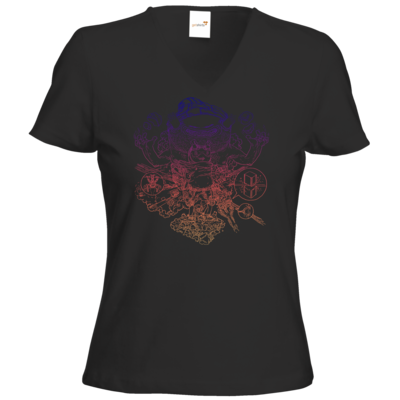 Motiv: T-Shirt Damen V-Neck Classic - T&B Cover Outline - bestimme auf Wunsch Details wie Produkt, Grösse, Farbe und Position selbst ! Motiv: T-Shirt Damen V-Neck Classic - T&B Cover Outline
