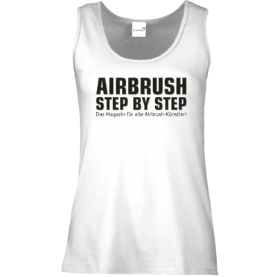 Motiv: Tank Top Damen Classic - Airbrush Step BY Step Slogan - bestimme auf Wunsch Details wie Produkt, Grösse, Farbe und Position selbst ! Motiv: Tank Top Damen Classic - Airbrush Step BY Step Slogan