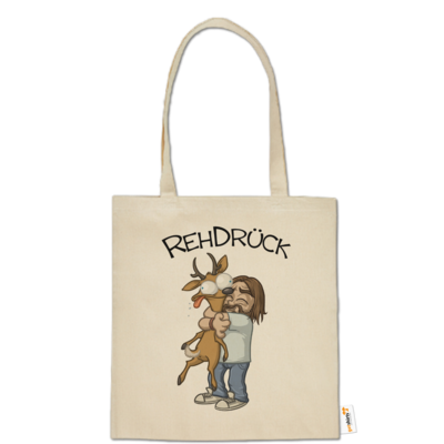 Motiv: Baumwolltasche - RehDrueck - bestimme auf Wunsch Details wie Produkt, Grösse, Farbe und Position selbst ! Motiv: Baumwolltasche - RehDrueck