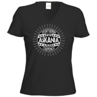 Motiv: T-Shirt Damen V-Neck Classic - Askania 100 Jahre Logo 