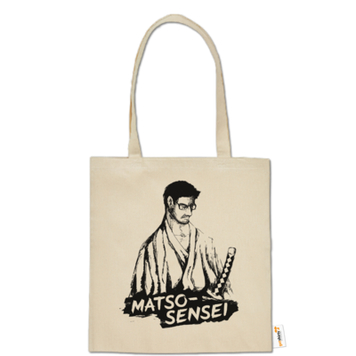 Motiv: Baumwolltasche - Matso-Sensei - bestimme auf Wunsch Details wie Produkt, Grösse, Farbe und Position selbst ! Motiv: Baumwolltasche - Matso-Sensei