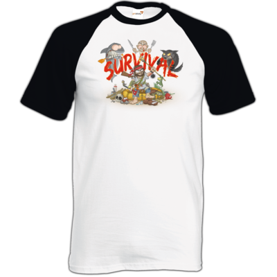 Motiv: TShirt Baseball - Survival - bestimme auf Wunsch Details wie Produkt, Grösse, Farbe und Position selbst ! Motiv: TShirt Baseball - Survival