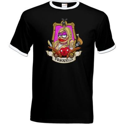 Motiv: T-Shirt Ringer - Frikadella - bestimme auf Wunsch Details wie Produkt, Grösse, Farbe und Position selbst ! Motiv: T-Shirt Ringer - Frikadella
