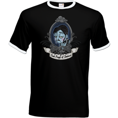 Motiv: T-Shirt Ringer - Traenenmond - bestimme auf Wunsch Details wie Produkt, Grösse, Farbe und Position selbst ! Motiv: T-Shirt Ringer - Traenenmond