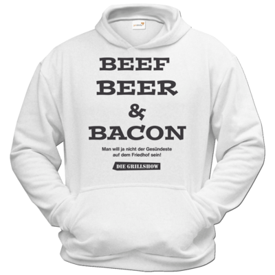 Motiv: Hoodie Classic - Grillshow nicht der Gesuendeste - bestimme auf Wunsch Details wie Produkt, Grösse, Farbe und Position selbst ! Motiv: Hoodie Classic - Grillshow nicht der Gesuendeste