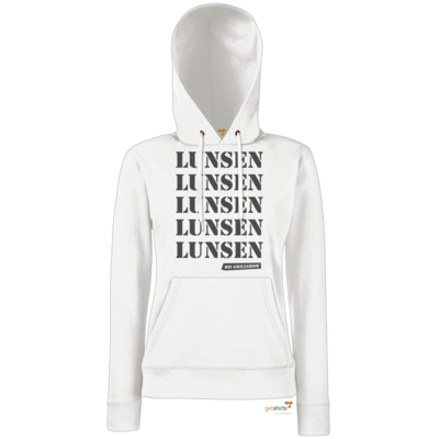 Motiv: Hoodie Damen Classic - Grillshow Lunsen - bestimme auf Wunsch Details wie Produkt, Grösse, Farbe und Position selbst ! Motiv: Hoodie Damen Classic - Grillshow Lunsen