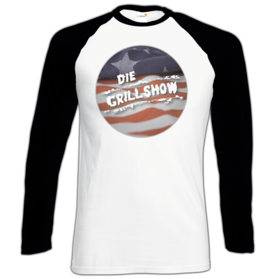 Motiv: Longsleeve Baseball T - Grillshow - bestimme auf Wunsch Details wie Produkt, Grösse, Farbe und Position selbst ! Motiv: Longsleeve Baseball T - Grillshow