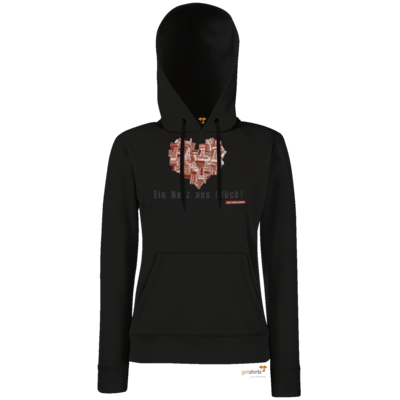 Motiv: Hoodie Damen Classic - Grillshow Netz aus Glueck - bestimme auf Wunsch Details wie Produkt, Grösse, Farbe und Position selbst ! Motiv: Hoodie Damen Classic - Grillshow Netz aus Glueck