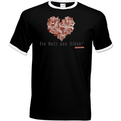 Motiv: T-Shirt Ringer - Grillshow Netz aus Glueck - bestimme auf Wunsch Details wie Produkt, Grösse, Farbe und Position selbst ! Motiv: T-Shirt Ringer - Grillshow Netz aus Glueck