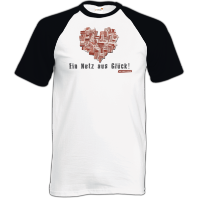 Motiv: TShirt Baseball - Grillshow Netz aus Glueck - bestimme auf Wunsch Details wie Produkt, Grösse, Farbe und Position selbst ! Motiv: TShirt Baseball - Grillshow Netz aus Glueck