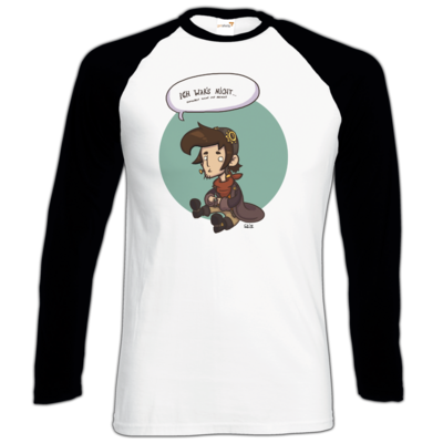 Motiv: Longsleeve Baseball T - Deponia Doomsday - Rufus wars nicht - bestimme auf Wunsch Details wie Produkt, Grösse, Farbe und Position selbst ! Motiv: Longsleeve Baseball T - Deponia Doomsday - Rufus wars nicht