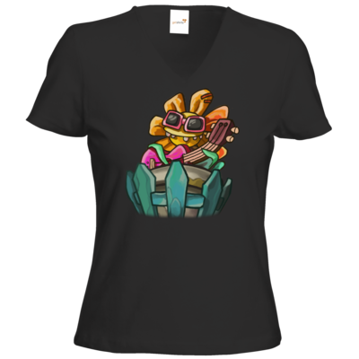 Motiv: T-Shirt Damen V-Neck Classic - Deponia Doomsday - Ronny - bestimme auf Wunsch Details wie Produkt, Grösse, Farbe und Position selbst ! Motiv: T-Shirt Damen V-Neck Classic - Deponia Doomsday - Ronny