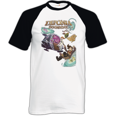 Motiv: TShirt Baseball - Deponia Doomsday - Artwork - bestimme auf Wunsch Details wie Produkt, Grösse, Farbe und Position selbst ! Motiv: TShirt Baseball - Deponia Doomsday - Artwork
