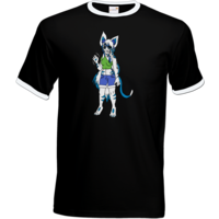 Motiv: T-Shirt Ringer - Maskottchen - bestimme auf Wunsch Details wie Produkt, Grösse, Farbe und Position selbst ! Motiv: T-Shirt Ringer - Maskottchen
