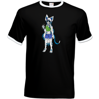 Motiv: T-Shirt Ringer - Maskottchen - bestimme auf Wunsch Details wie Produkt, Grösse, Farbe und Position selbst ! Motiv: T-Shirt Ringer - Maskottchen