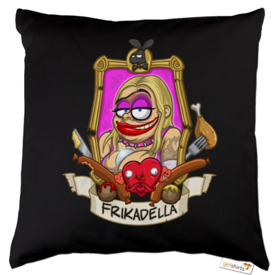 Motiv: Kissen Baumwolle - Frikadella - bestimme auf Wunsch Details wie Produkt, Grösse, Farbe und Position selbst ! Motiv: Kissen Baumwolle - Frikadella