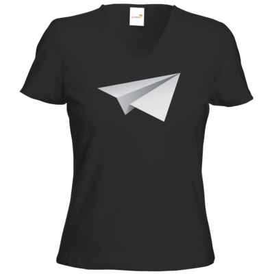 Motiv: T-Shirt Damen V-Neck Classic - Gameplane Flieger 