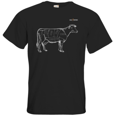 Motiv: T-Shirt Premium FAIR WEAR - SizzleBrothers - Grillen - Meatmap - bestimme auf Wunsch Details wie Produkt, Grösse, Farbe und Position selbst ! Motiv: T-Shirt Premium FAIR WEAR - SizzleBrothers - Grillen - Meatmap