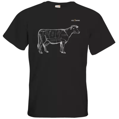 Motiv: T-Shirt Premium FAIR WEAR - SizzleBrothers - Grillen - Meatmap - bestimme auf Wunsch Details wie Produkt, Grösse, Farbe und Position selbst ! Motiv: T-Shirt Premium FAIR WEAR - SizzleBrothers - Grillen - Meatmap