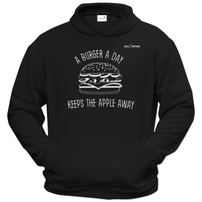 Motiv: Hoodie Classic - SizzleBrothers - Grillen - Burger Apple - bestimme auf Wunsch Details wie Produkt, Grösse, Farbe und Position selbst ! Motiv: Hoodie Classic - SizzleBrothers - Grillen - Burger Apple