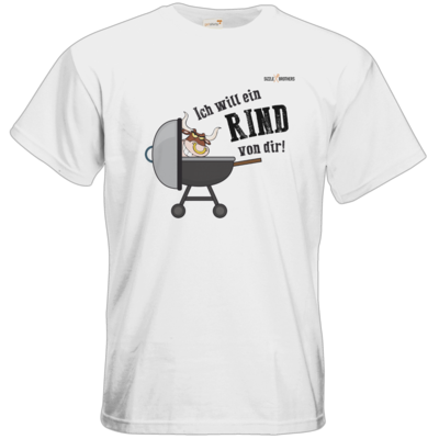 Motiv: T-Shirt Premium FAIR WEAR - SizzleBrothers - Grillen - Ich will ein Rind - bestimme auf Wunsch Details wie Produkt, Grösse, Farbe und Position selbst ! Motiv: T-Shirt Premium FAIR WEAR - SizzleBrothers - Grillen - Ich will ein Rind