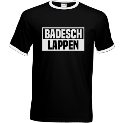 Motiv: T-Shirt Ringer - BADESCHLAPPEN - bestimme auf Wunsch Details wie Produkt, Grösse, Farbe und Position selbst ! Motiv: T-Shirt Ringer - BADESCHLAPPEN