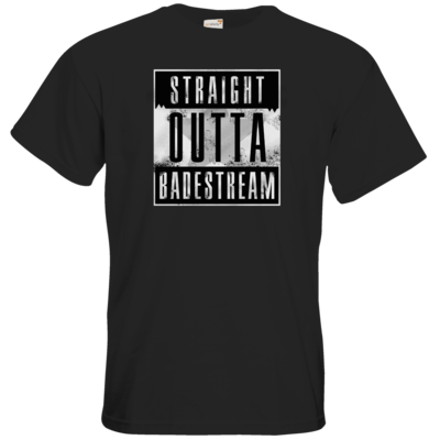 Motiv: T-Shirt Premium FAIR WEAR - Straight Outta Badestream - bestimme auf Wunsch Details wie Produkt, Grösse, Farbe und Position selbst ! Motiv: T-Shirt Premium FAIR WEAR - Straight Outta Badestream