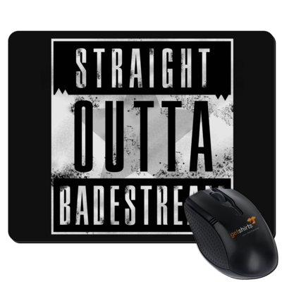 Motiv: Mousepad Textil - Straight Outta Badestream - bestimme auf Wunsch Details wie Produkt, Grösse, Farbe und Position selbst ! Motiv: Mousepad Textil - Straight Outta Badestream