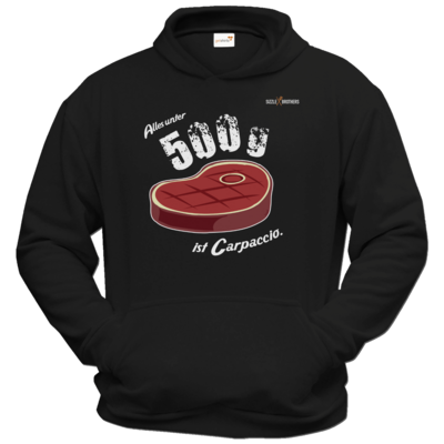 Motiv: Hoodie Classic - SizzleBrothers - Grillen - Carpaccio - bestimme auf Wunsch Details wie Produkt, Grösse, Farbe und Position selbst ! Motiv: Hoodie Classic - SizzleBrothers - Grillen - Carpaccio