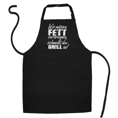 Motiv: Schürze - SizzleBrothers - Grillen - Fett verbrennen - bestimme auf Wunsch Details wie Produkt, Grösse, Farbe und Position selbst ! Motiv: Schürze - SizzleBrothers - Grillen - Fett verbrennen