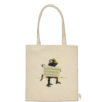 Motiv: Baumwolltasche - Willi mit Schild - bestimme auf Wunsch Details wie Produkt, Grösse, Farbe und Position selbst ! Motiv: Baumwolltasche - Willi mit Schild
