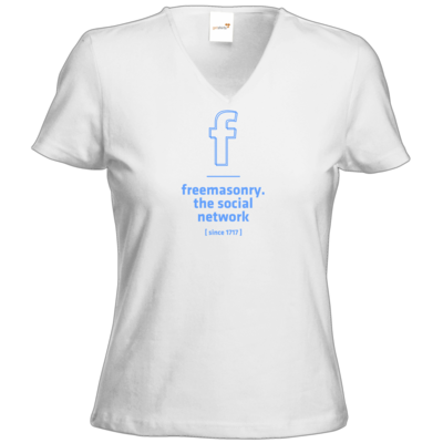 Motiv: T-Shirt Damen V-Neck Classic - freemasonry1 - bestimme auf Wunsch Details wie Produkt, Grösse, Farbe und Position selbst ! Motiv: T-Shirt Damen V-Neck Classic - freemasonry1