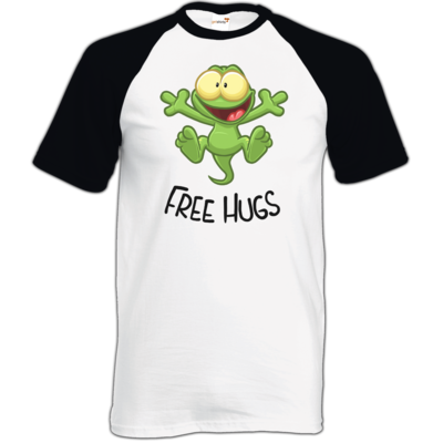 Motiv: TShirt Baseball - FreeHugs - bestimme auf Wunsch Details wie Produkt, Grösse, Farbe und Position selbst ! Motiv: TShirt Baseball - FreeHugs