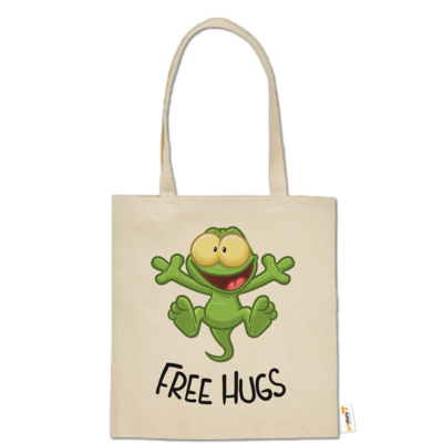 Motiv: Baumwolltasche - FreeHugs - bestimme auf Wunsch Details wie Produkt, Grösse, Farbe und Position selbst ! Motiv: Baumwolltasche - FreeHugs