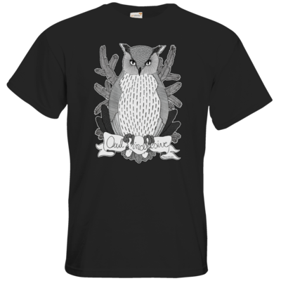 Motiv: T-Shirt Premium FAIR WEAR - Owl Inclusive - bestimme auf Wunsch Details wie Produkt, Grösse, Farbe und Position selbst ! Motiv: T-Shirt Premium FAIR WEAR - Owl Inclusive