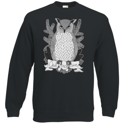 Motiv: Sweatshirt Classic - Owl Inclusive - bestimme auf Wunsch Details wie Produkt, Grösse, Farbe und Position selbst ! Motiv: Sweatshirt Classic - Owl Inclusive