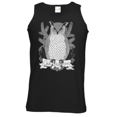 Motiv: Athletic Vest - Owl Inclusive - bestimme auf Wunsch Details wie Produkt, Grösse, Farbe und Position selbst ! Motiv: Athletic Vest - Owl Inclusive