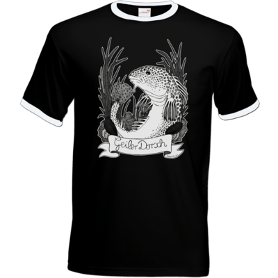 Motiv: T-Shirt Ringer - Geiler Dorsch - bestimme auf Wunsch Details wie Produkt, Grösse, Farbe und Position selbst ! Motiv: T-Shirt Ringer - Geiler Dorsch