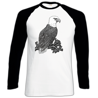 Motiv: Longsleeve Baseball T - Adler - bestimme auf Wunsch Details wie Produkt, Grösse, Farbe und Position selbst ! Motiv: Longsleeve Baseball T - Adler